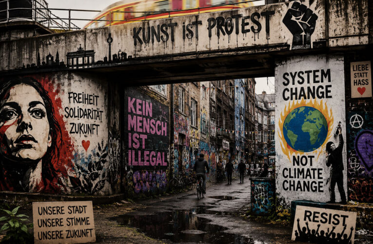 Arte urbano y protestas en Alemania: expresión social en puentes y callejones