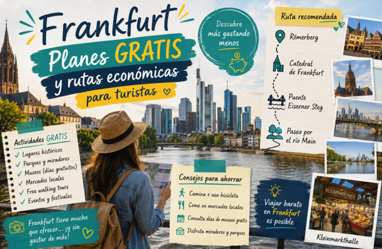 Planes gratis y rutas económicas en Frankfurt para turistas.