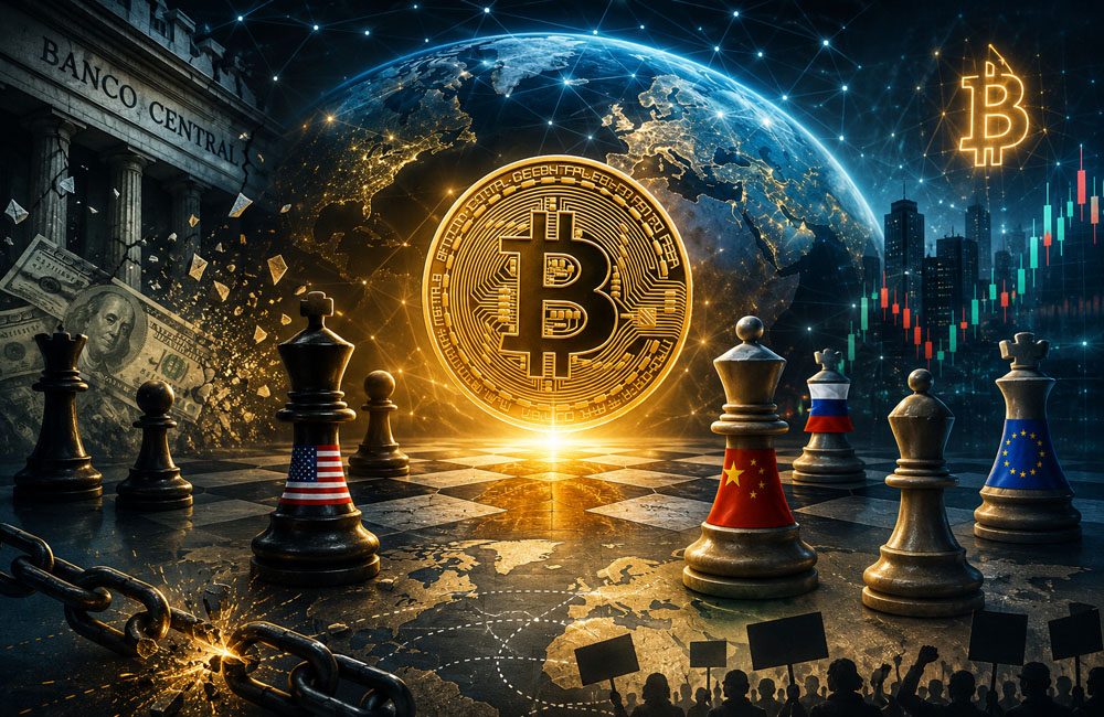 El impacto de Bitcoin en la geopolítica mundial.
