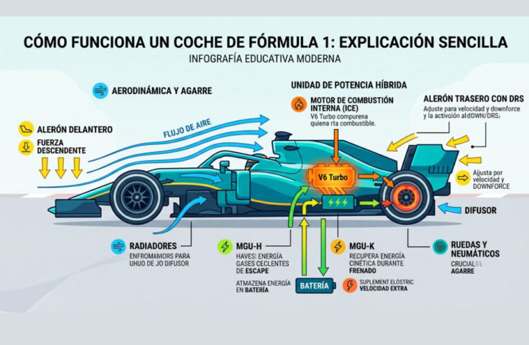 Cómo funciona un coche de Fórmula 1 explicado fácil.