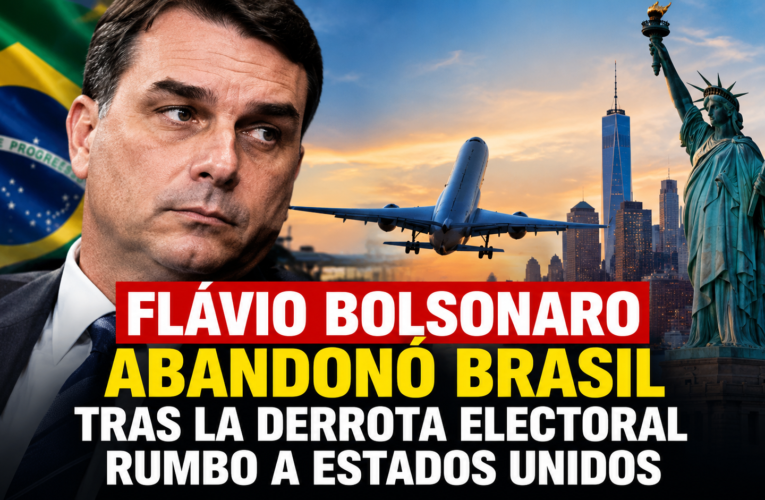 Flávio Bolsonaro habría abandonado Brasil tras la derrota electoral rumbo a Estados Unidos