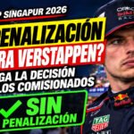 Max Verstappen evita penalización en el GP de Singapur 2026