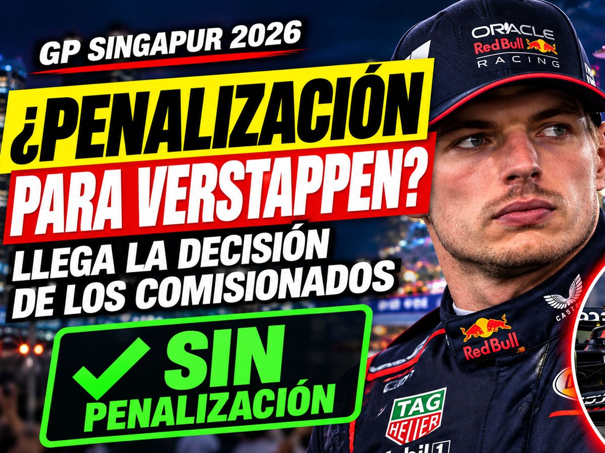Max Verstappen evita penalización en el GP de Singapur 2026